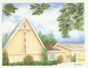 Irondale Church watercolor 2014